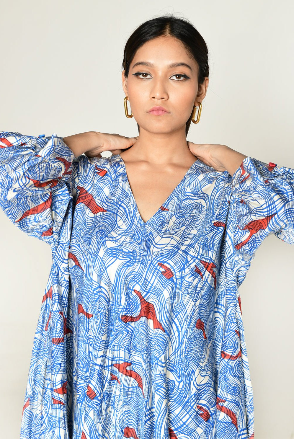 Ponzo Puff Sleeve Dress - CiceroniDressesRias Jaipur