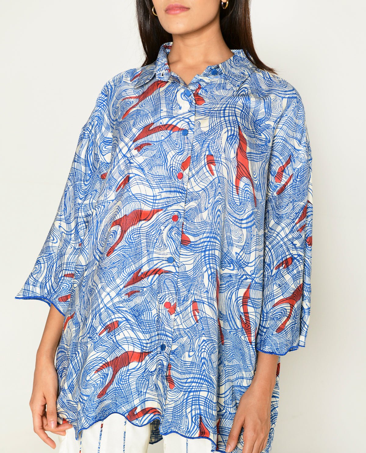Ponzo Shirt With White Pants - CiceroniCo-ord SetRias Jaipur