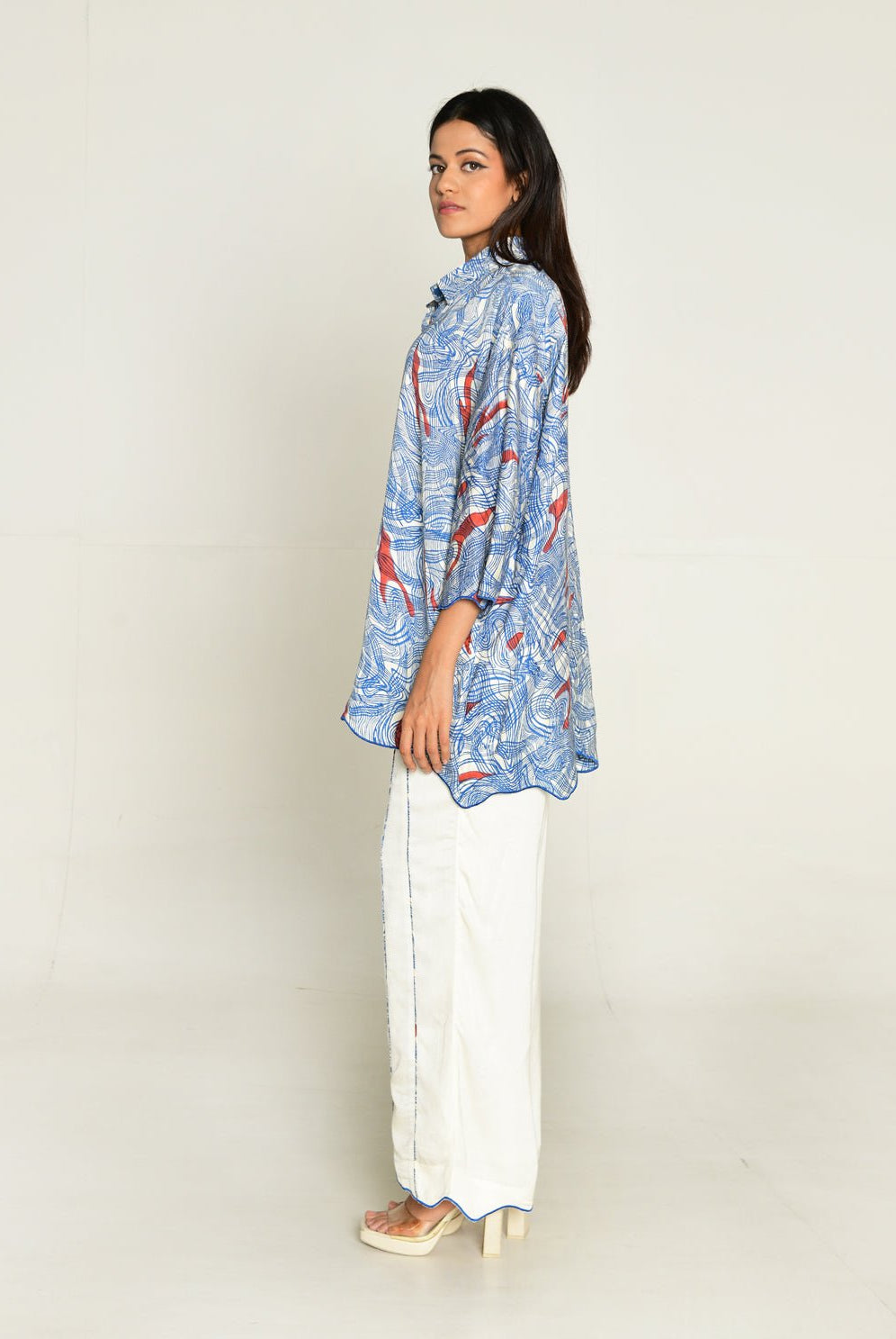 Ponzo Shirt With White Pants - CiceroniCo-ord SetRias Jaipur