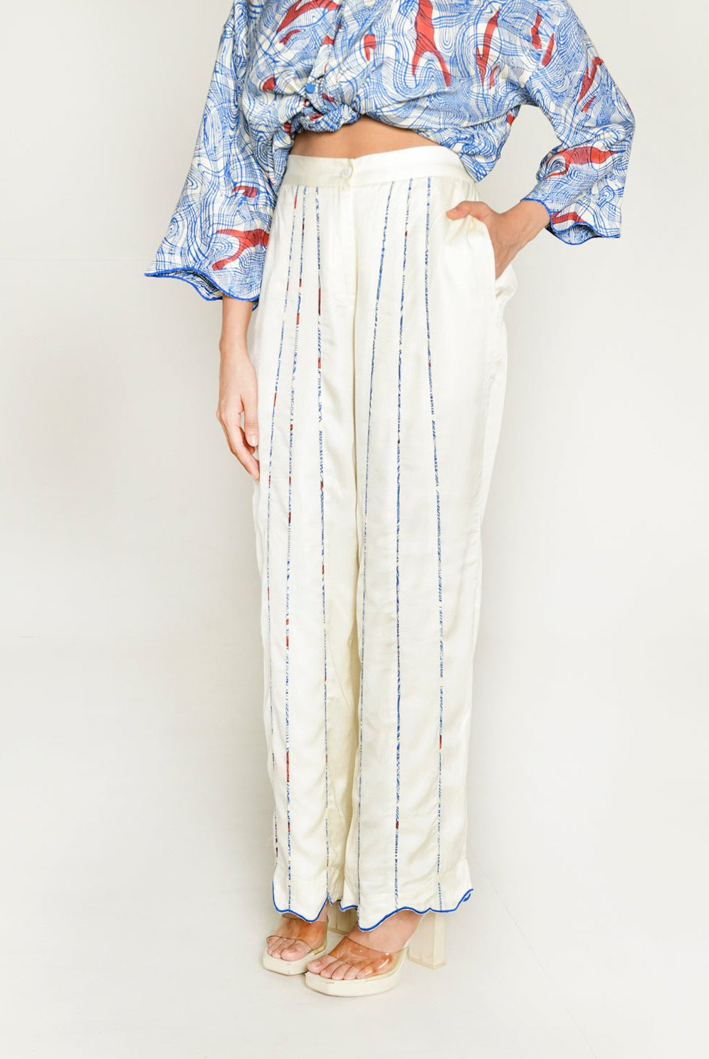 Ponzo White Pant - CiceroniPantsRias Jaipur