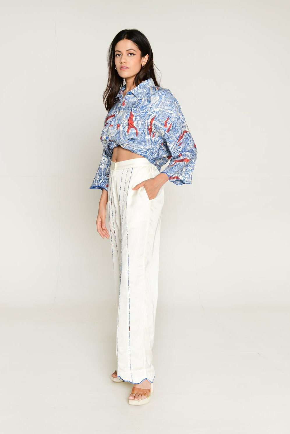 Ponzo White Pant - CiceroniPantsRias Jaipur