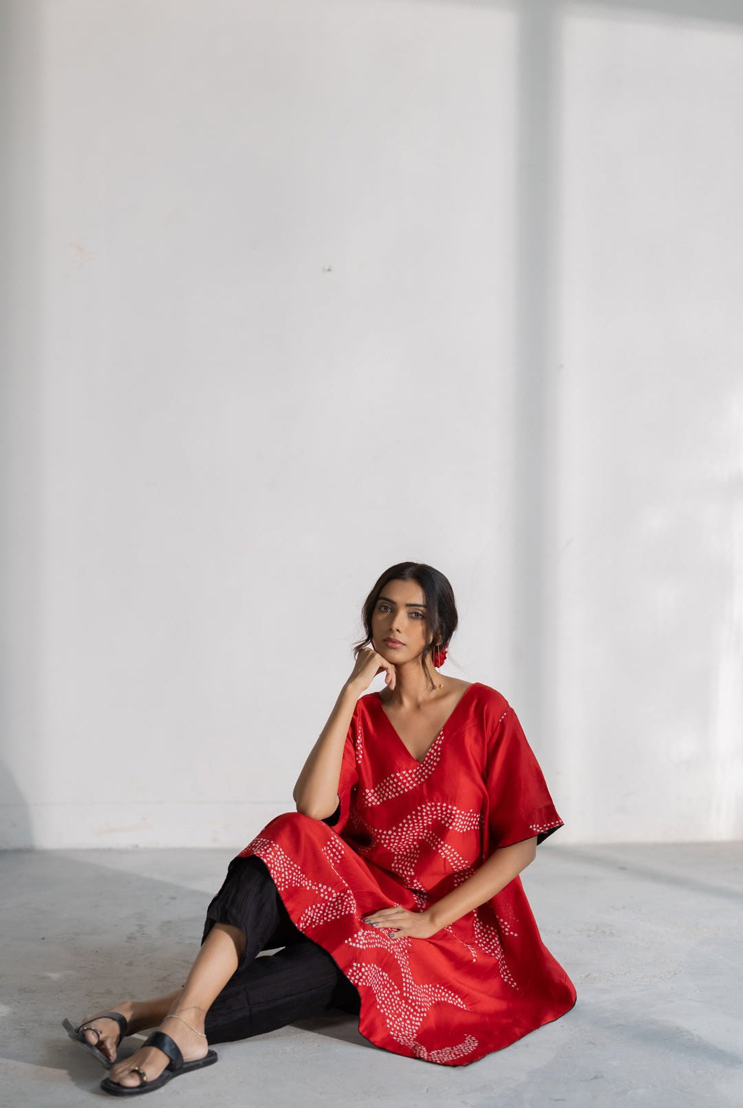 Poppy Fields Bandhani Kurta Set - CiceroniKurta SetSilai Studio