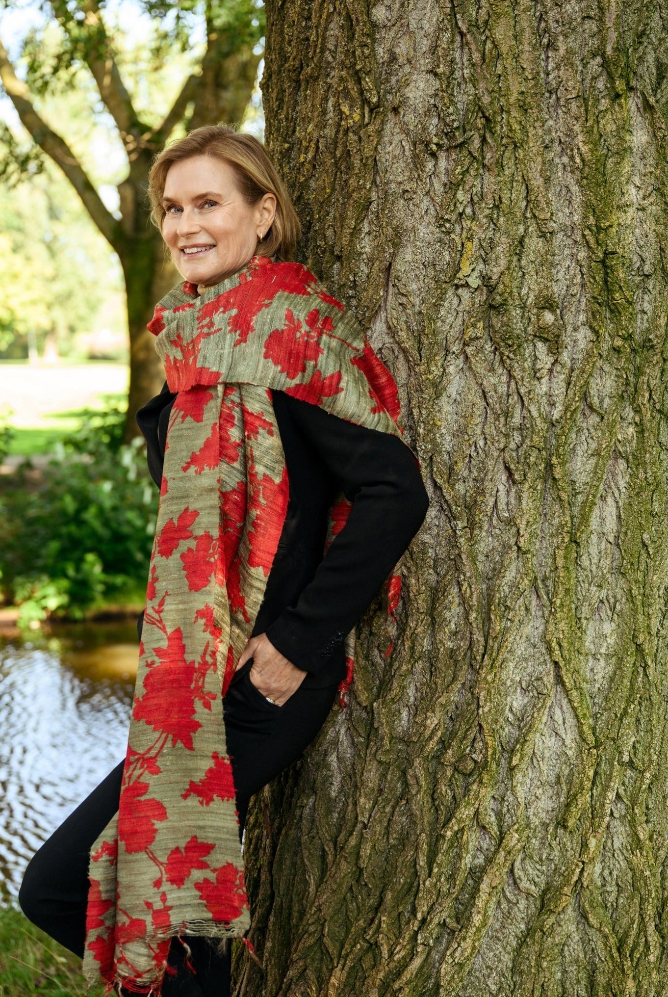 Poppy Peace Silk Scarf - CiceroniScarfAeshaane