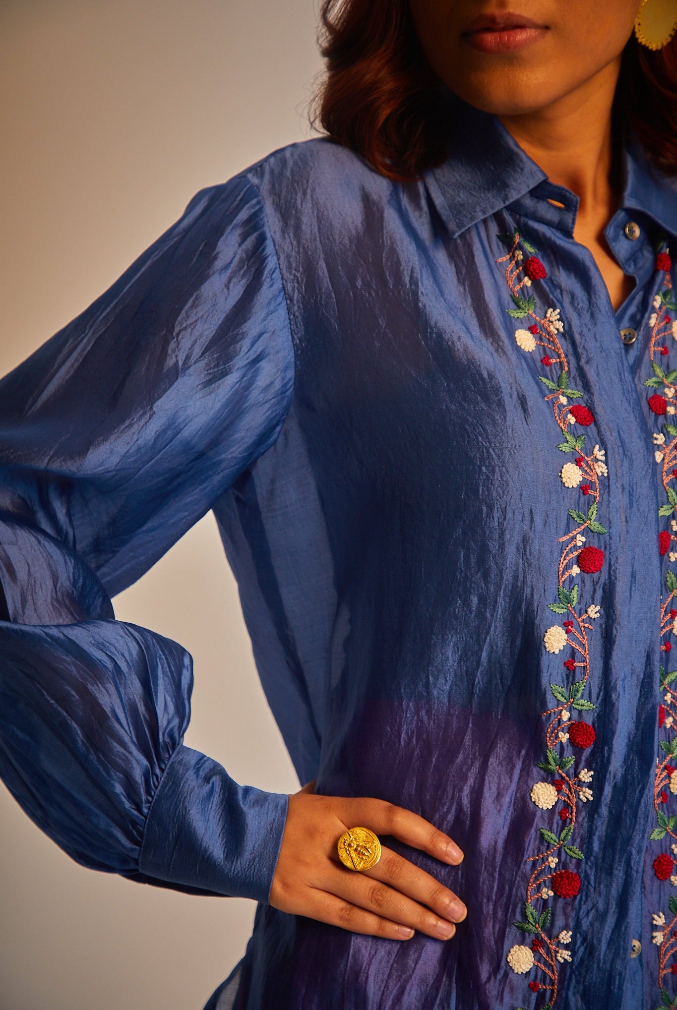 Poppy Silk Set - Blue - CiceroniCo - ord SetAmbrosia