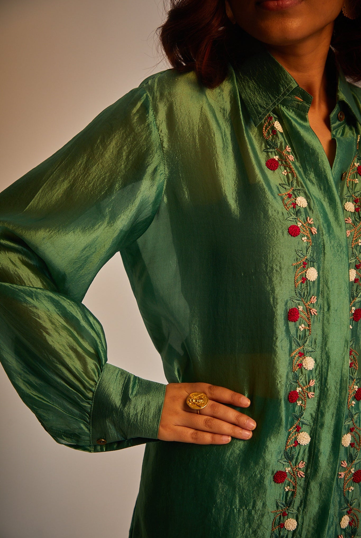 Poppy Silk Set - Green - CiceroniCo - ord SetAmbrosia