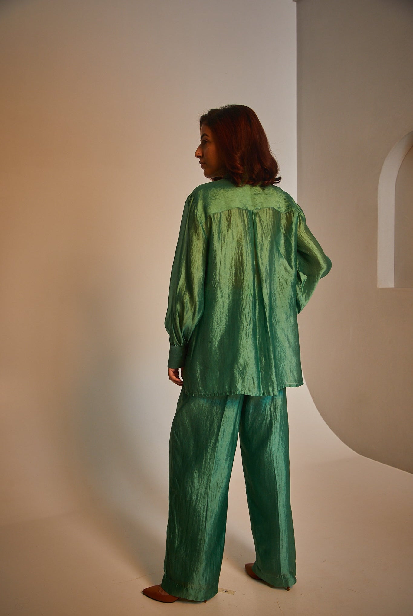 Poppy Silk Set - Green - CiceroniCo - ord SetAmbrosia