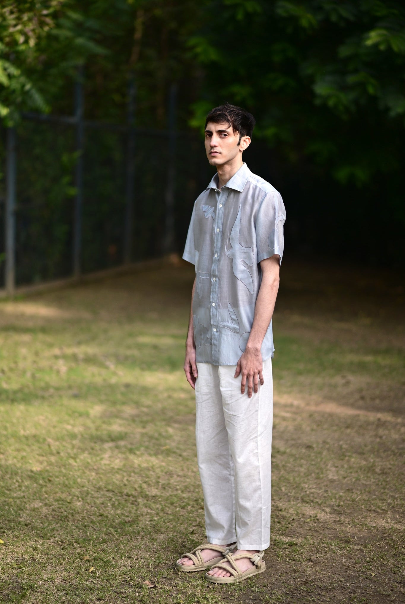 Powder Blue Appliqué Shirt - CiceroniMen ShirtsRAAS Life