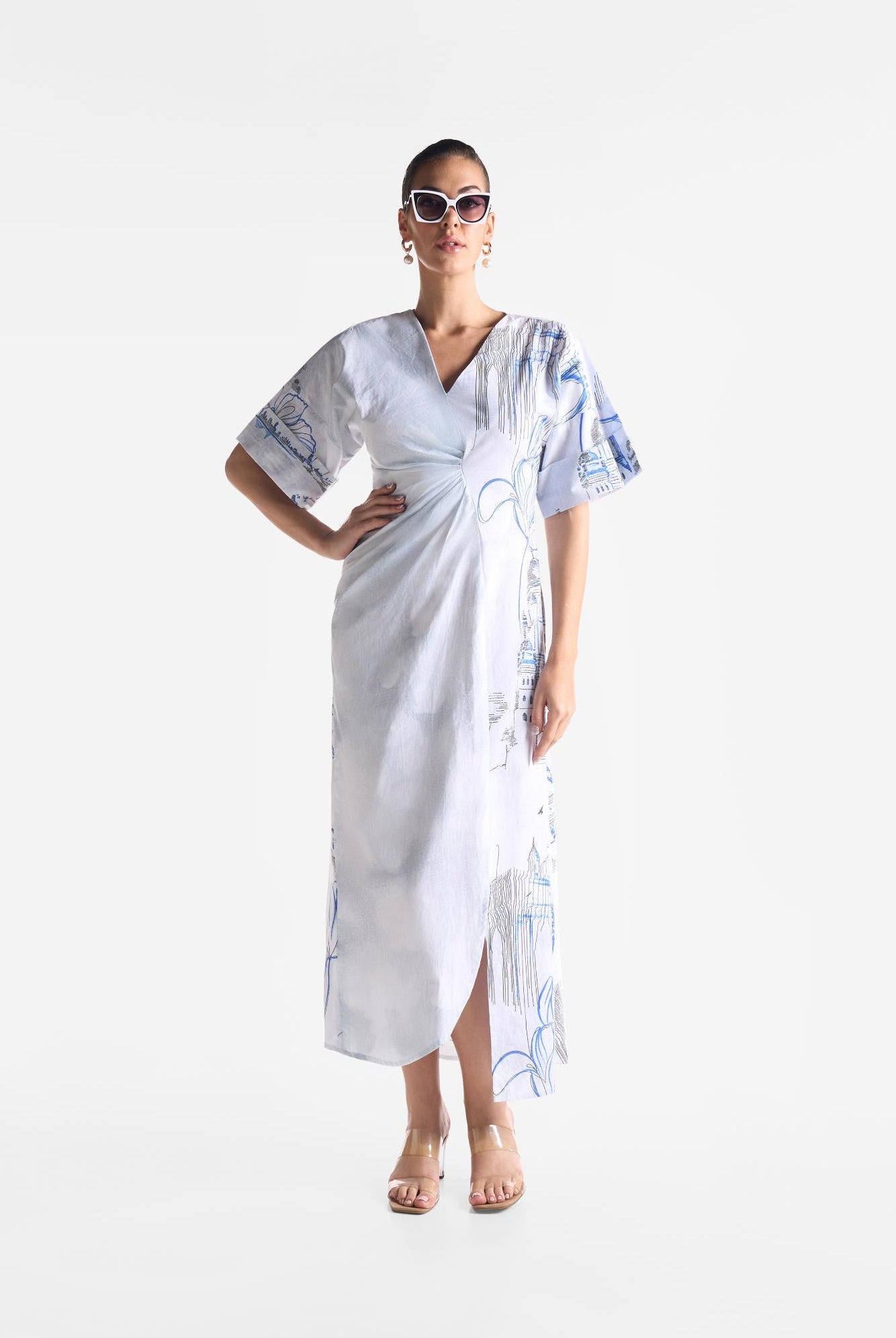 Powder Blue City Dress - CiceroniDressesEkastories