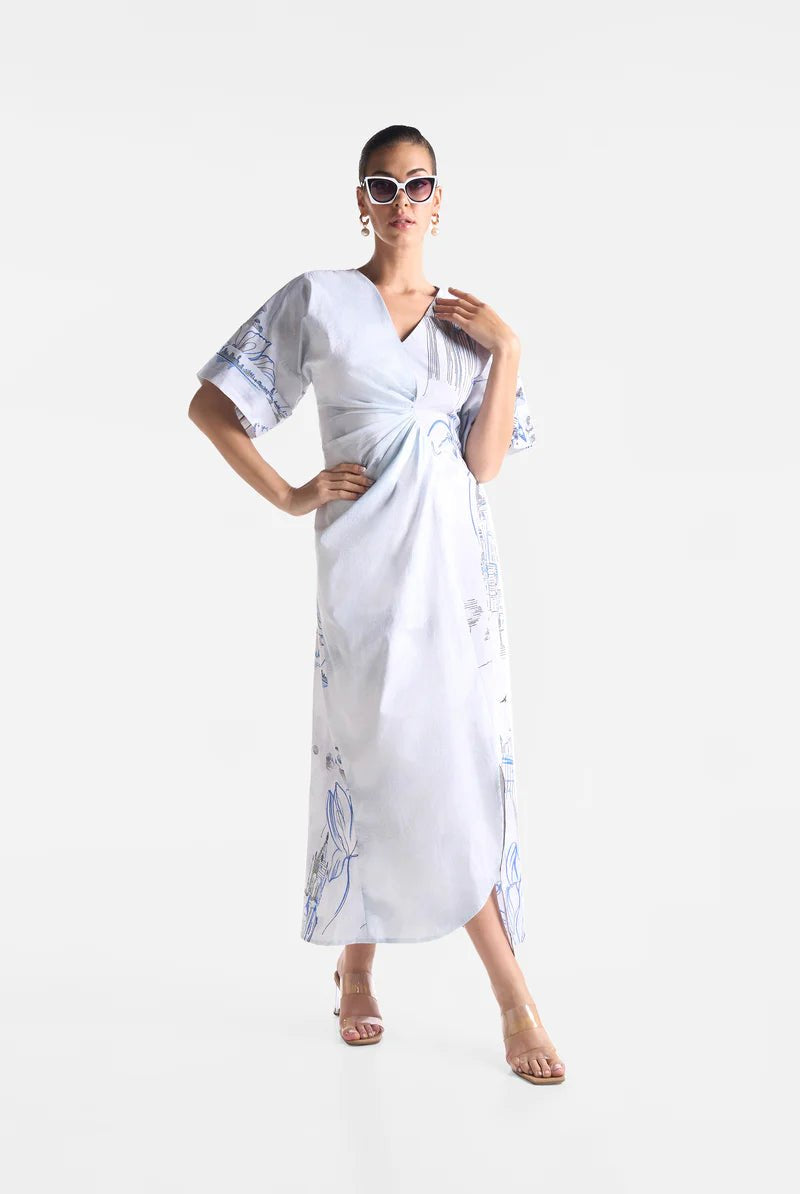 Powder Blue City Dress - CiceroniDressesEkastories