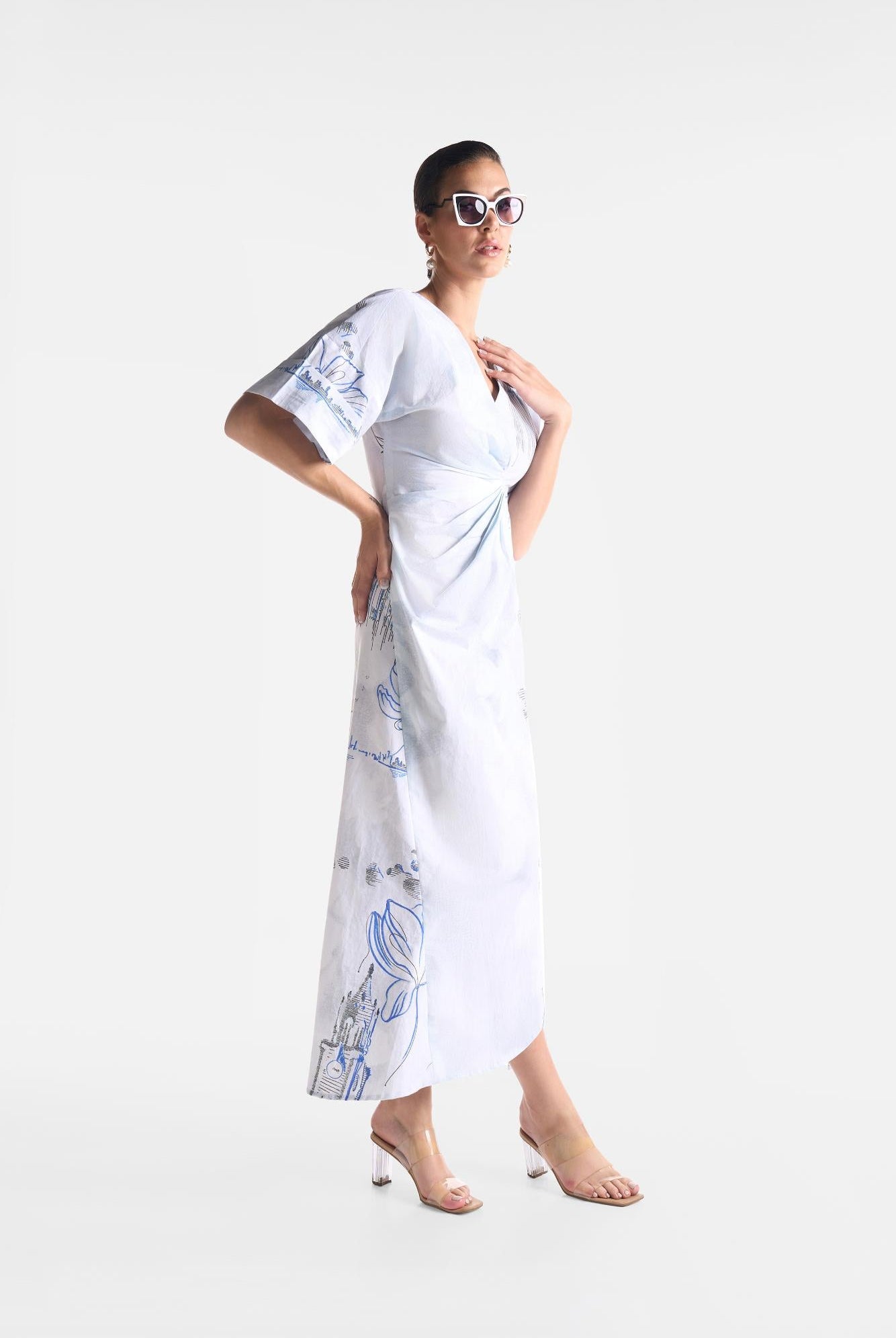 Powder Blue City Dress - CiceroniDressesEkastories