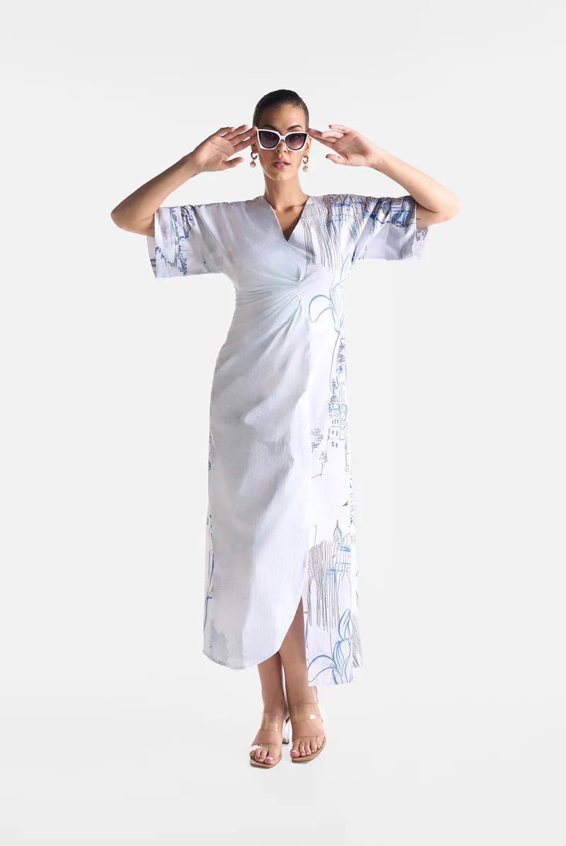 Powder Blue City Dress - CiceroniDressesEkastories