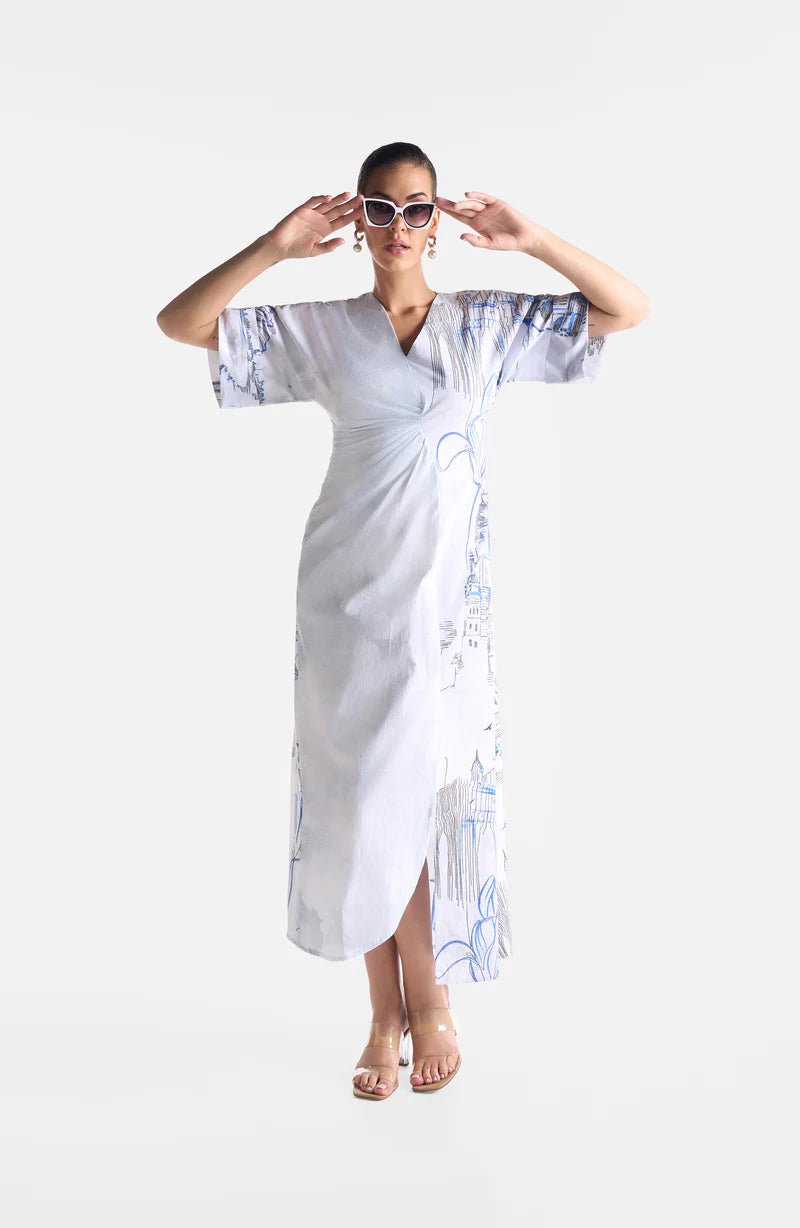 Powder Blue City Dress - CiceroniDressesEkastories