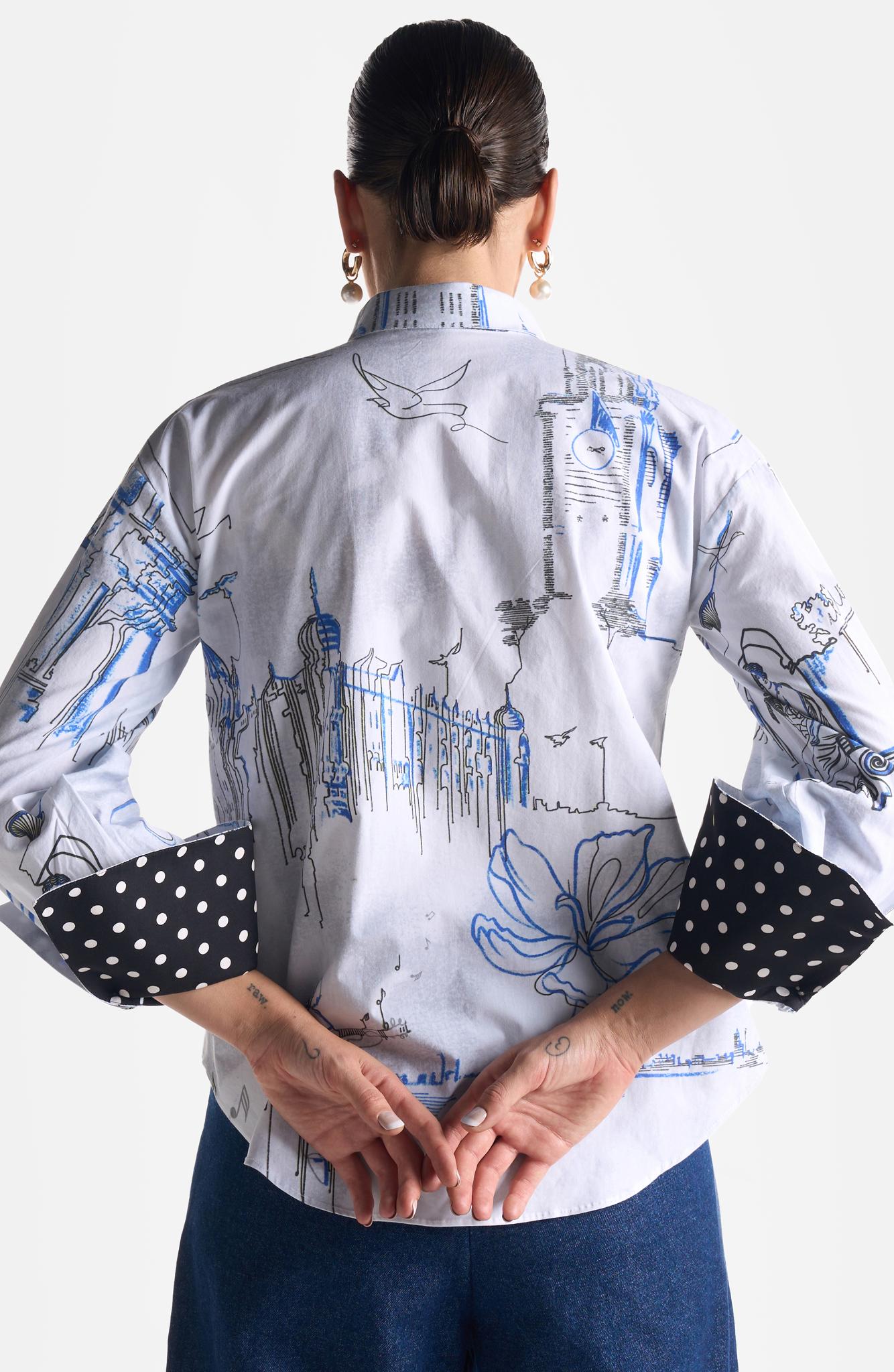 Powder Blue City Shirt - CiceroniShirtsEkastories