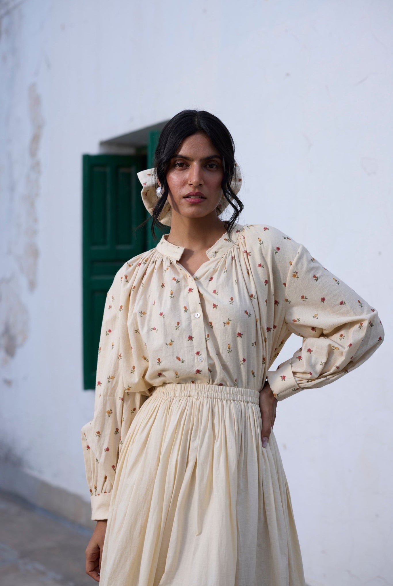 Primrose Shirt - Ecru and Red - CiceroniWomen ShirtsKhyati Rughani