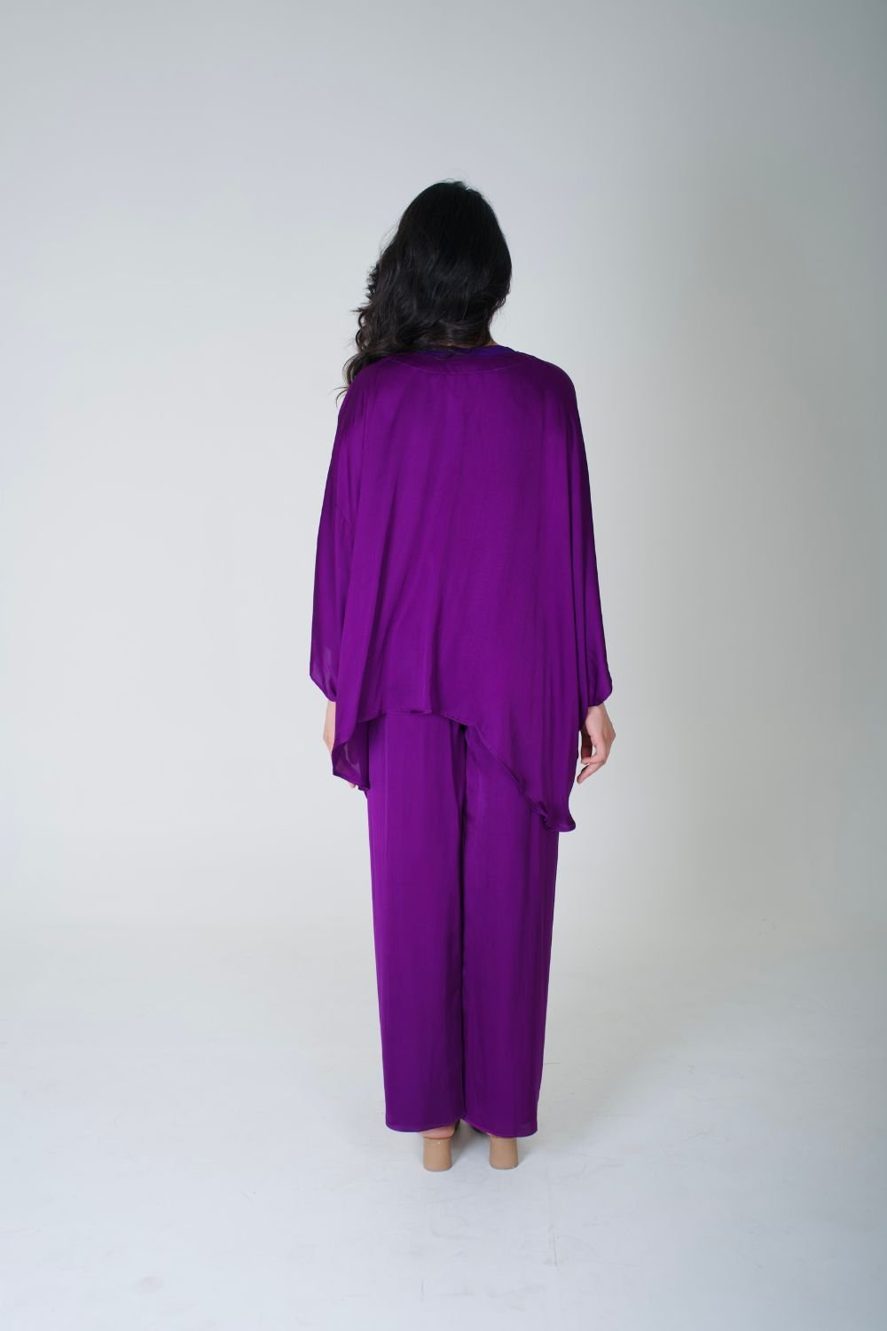 Purple - Green Braided Kaftan Co - ord Set - CiceroniCo - ord SetNeora