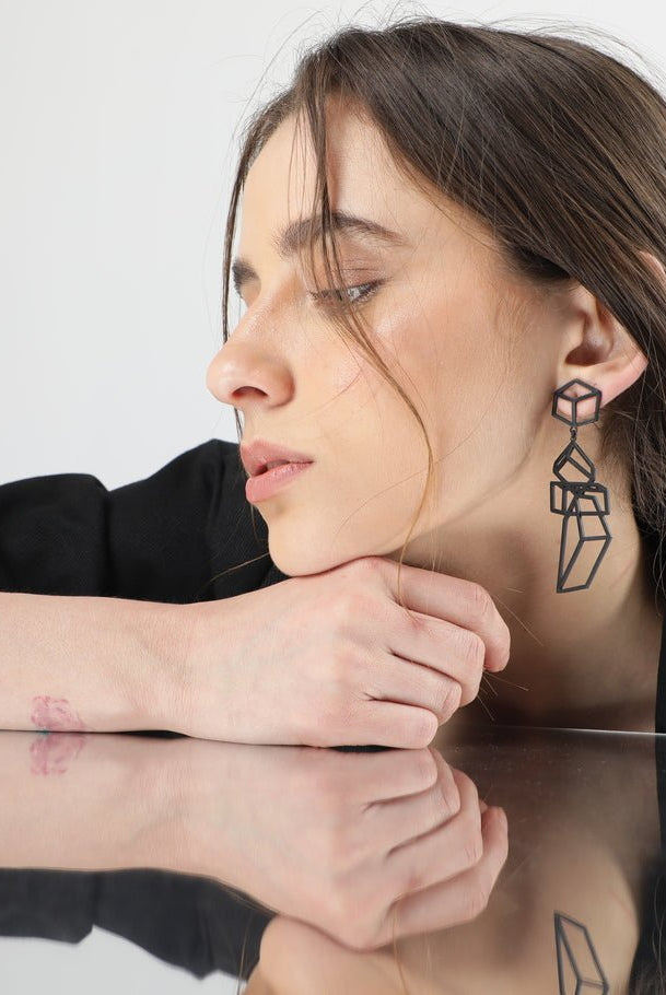 Pyramid Earrings - CiceroniEarringsMerald Curio