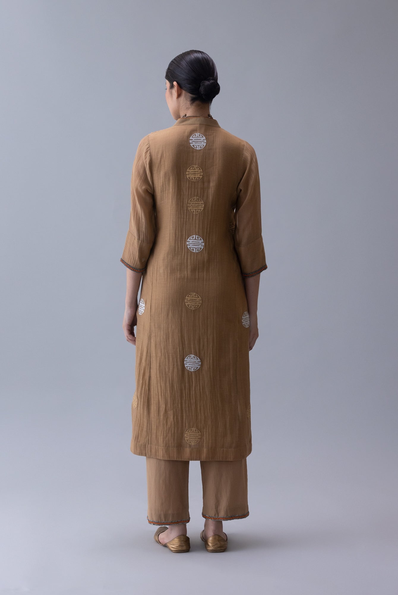 Qin Beige Kurta - CiceroniKurta Set, Festive WearShades of India