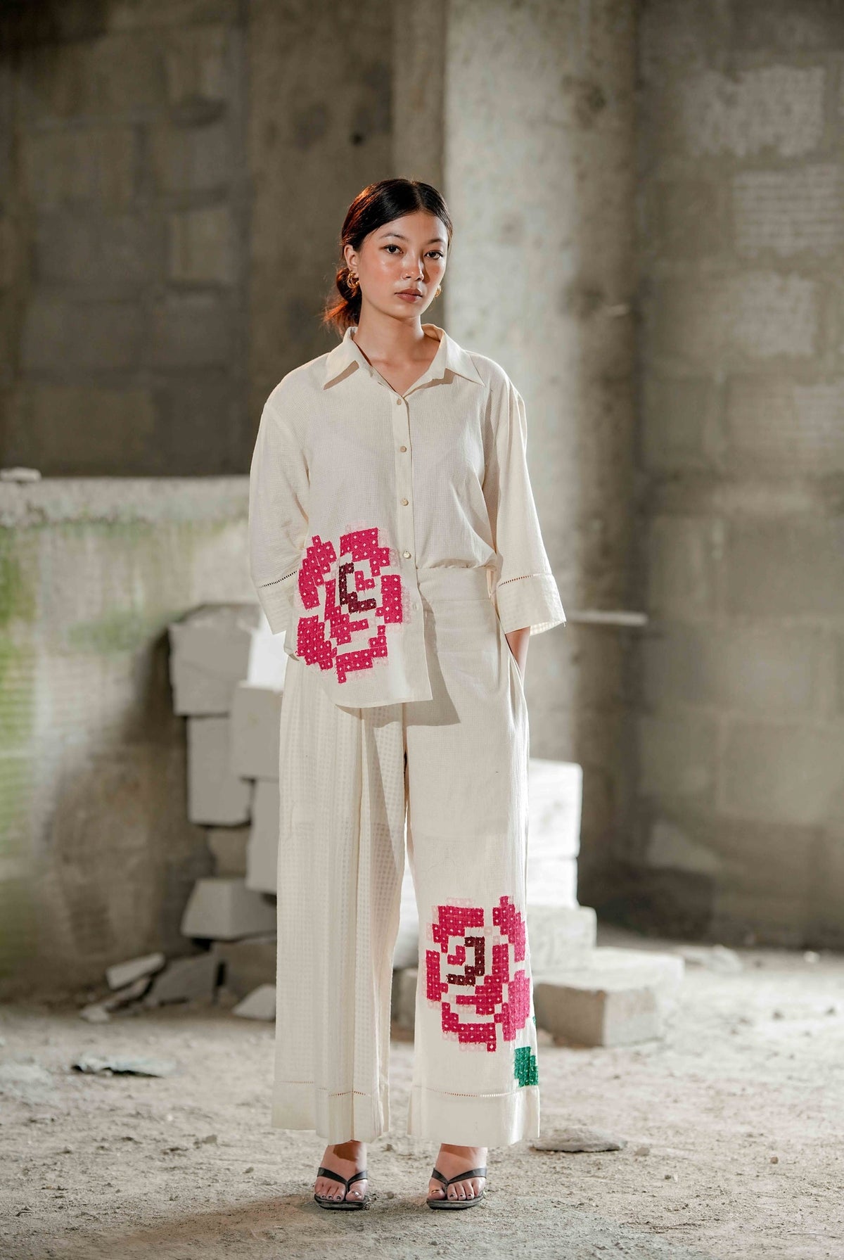Quiet Bloom Shirt and Trouser Set - CiceroniCo-ord SetsFive Thirty Somewhere