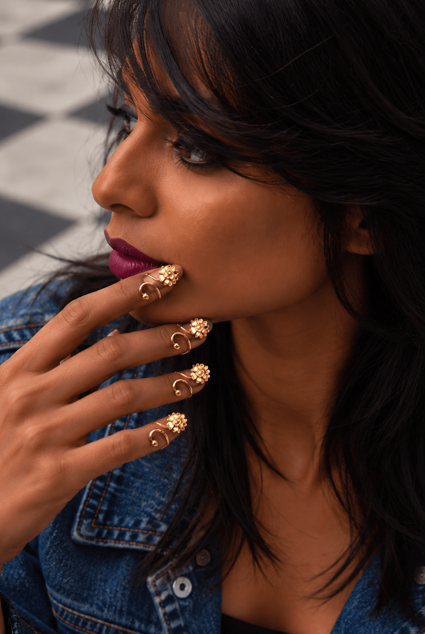 Raining Flower Nail Ring - CiceroniNail RingKalon Art Jewellery