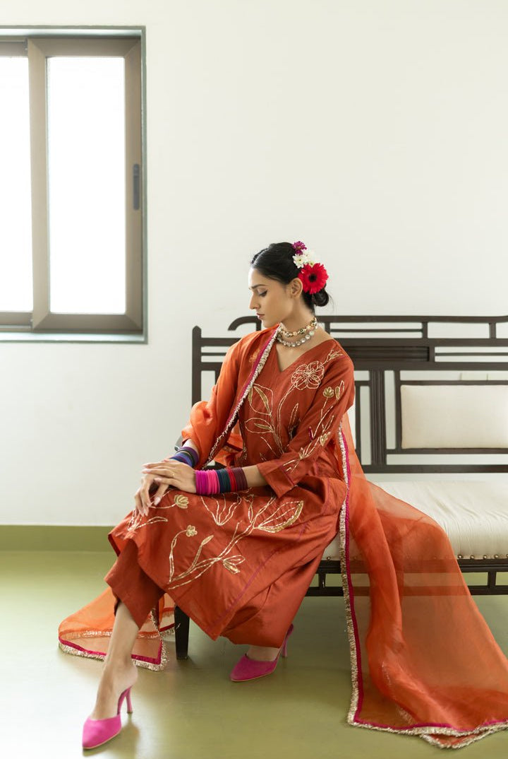 Rajasvi Embroidered Kurta Set with Dupatta - CiceroniKurta Set, Festive WearSilai Studio