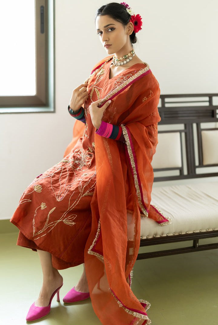 Rajasvi Embroidered Kurta Set with Dupatta - CiceroniKurta Set, Festive WearSilai Studio