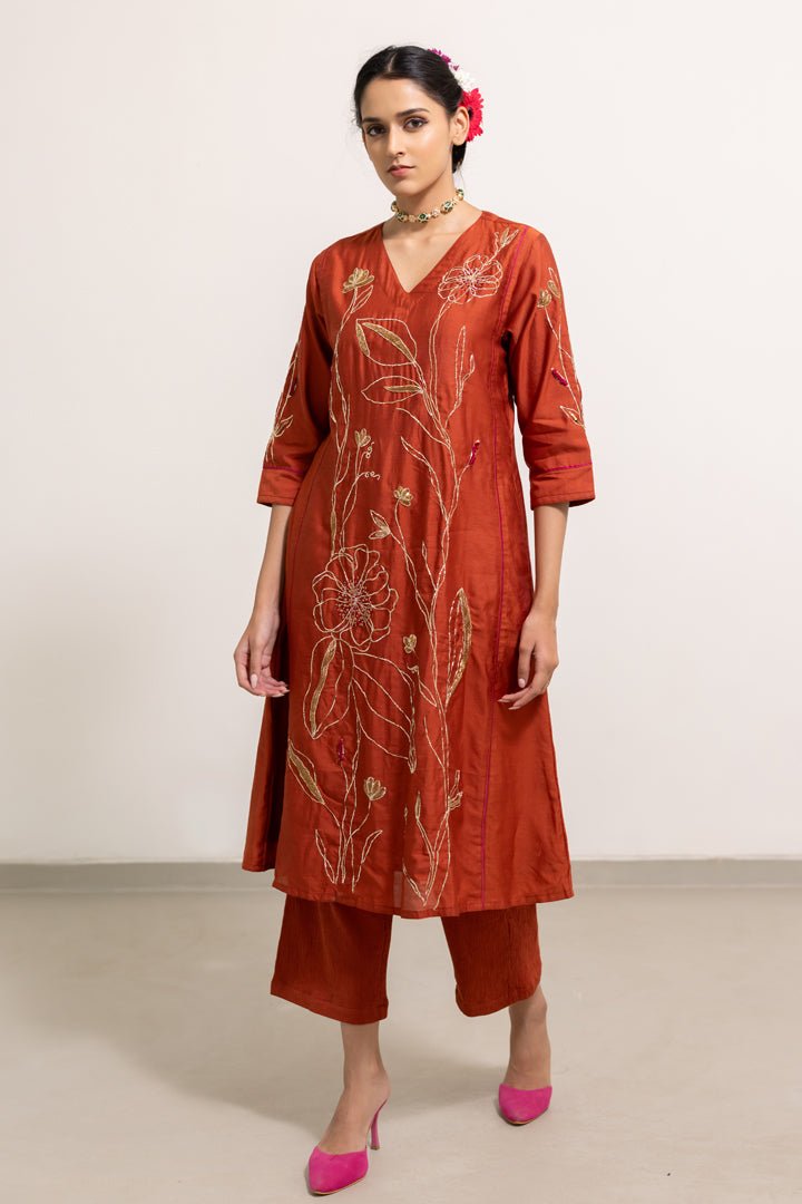 Rajasvi Embroidered Kurta Set with Dupatta - CiceroniKurta Set, Festive WearSilai Studio