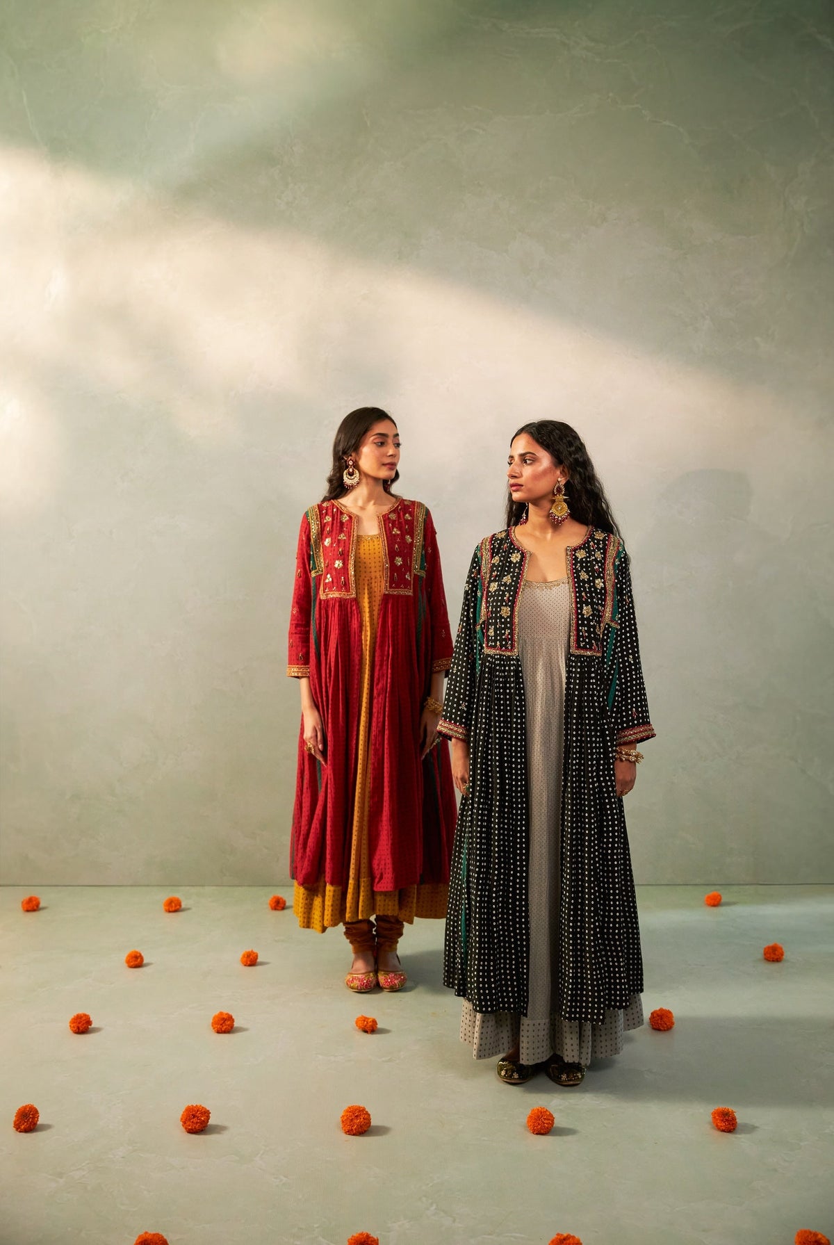 Rangrez Embroidered Kurta Set- Set of 3 - CiceroniKurta Set, Festive WearPants and Pajamas