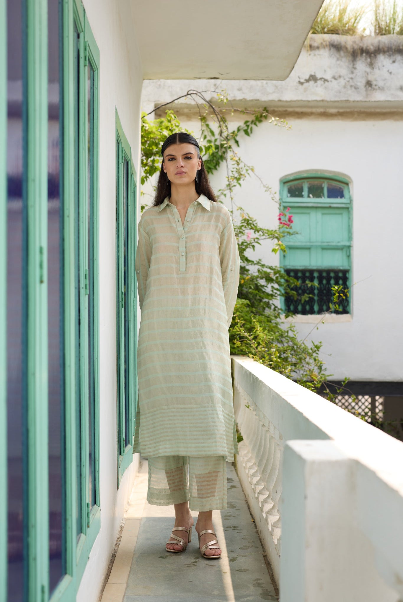 Rangrez Set - Powder Blue - CiceroniKurta Set, Festive WearRAAS Life