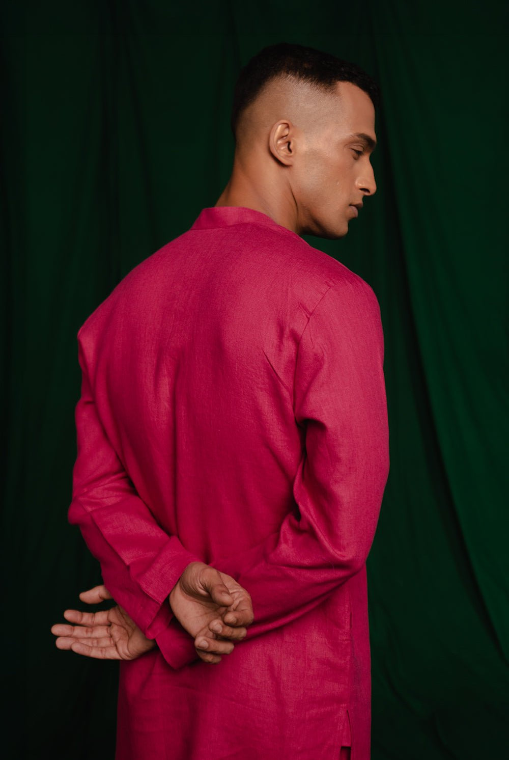 Rani Linen Men's Kurta - CiceroniKurta, Festive WearSaphed
