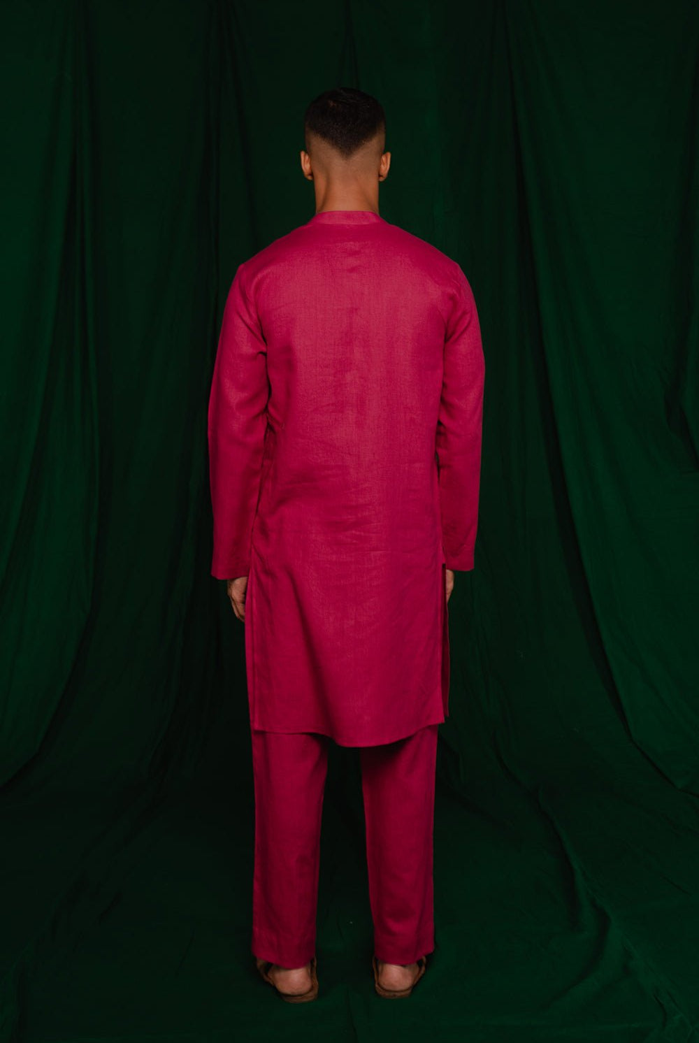 Rani Linen Men's Kurta - CiceroniKurta, Festive WearSaphed