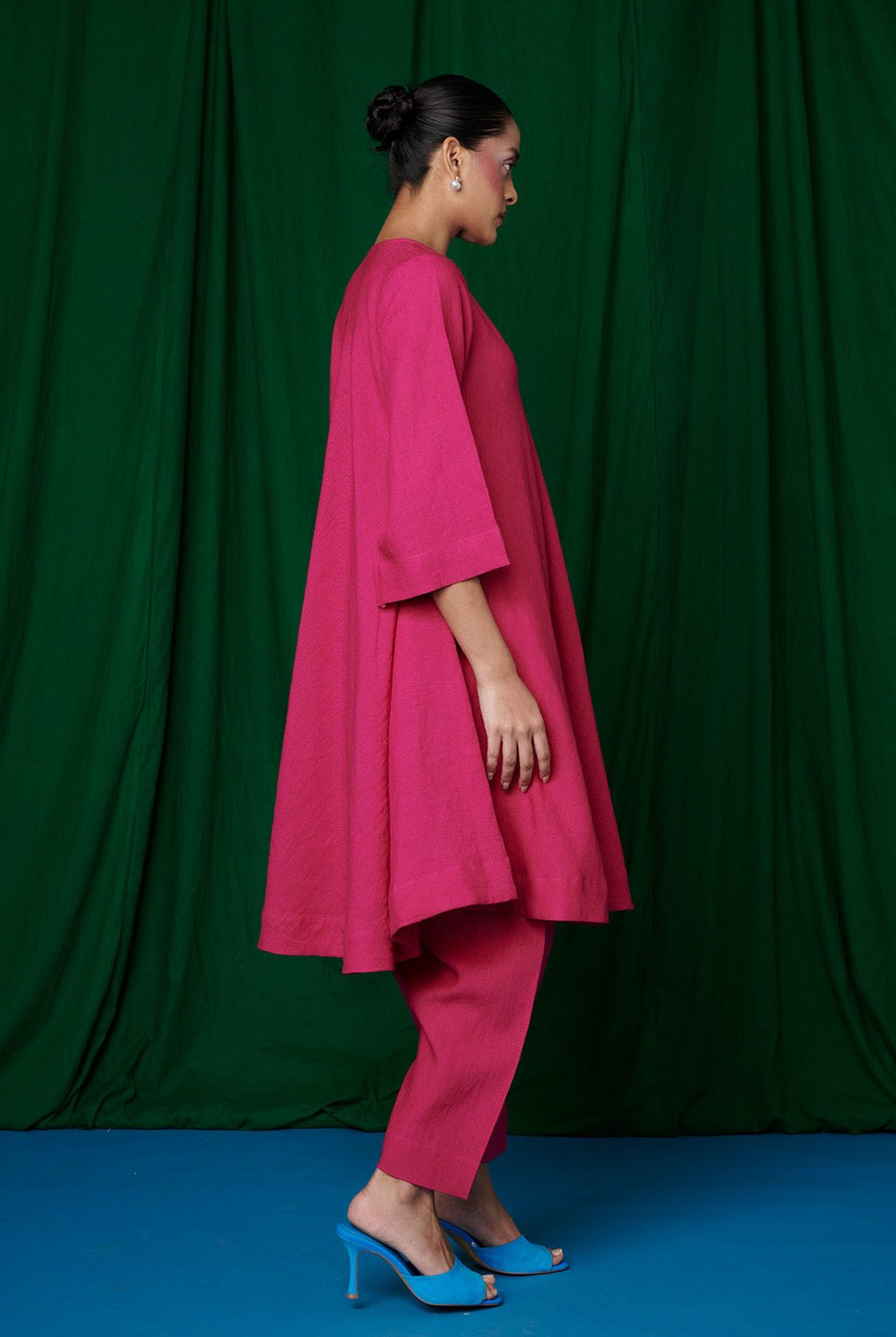 Rani Linen Pheran Kurta Set - CiceroniKurta Set, Everyday WearSaphed