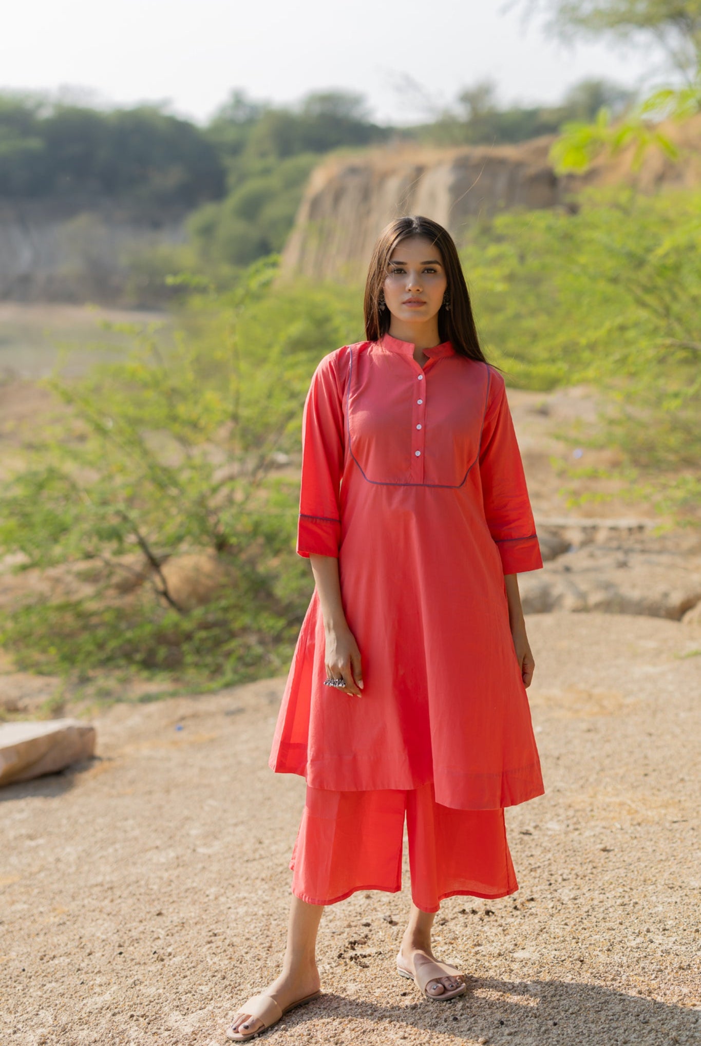 Raspberry Pink Kurta Set - CiceroniKurta Set, Everyday WearMaidaan