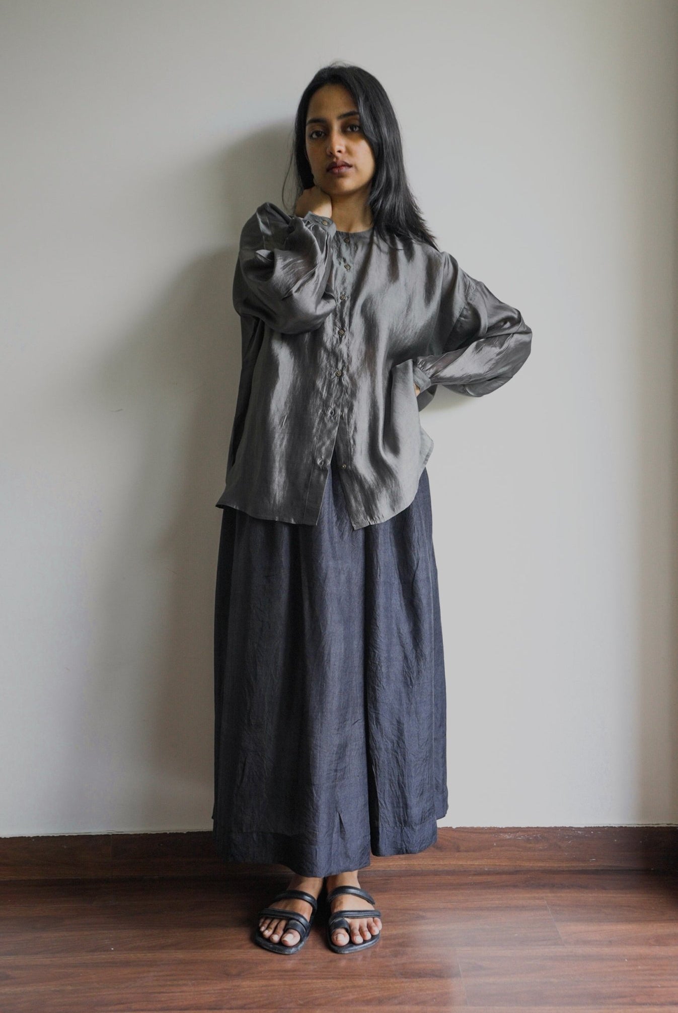 Raven Silk Skirt - CiceroniSkirtswith N.