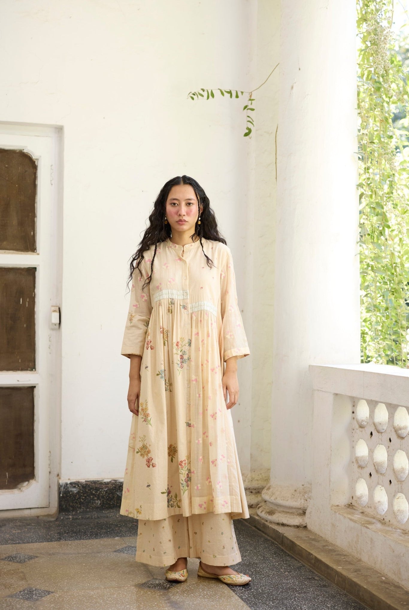 Raye Tunic Set - Ecru - CiceroniKurta Set, Everyday WearKhyati Rughani