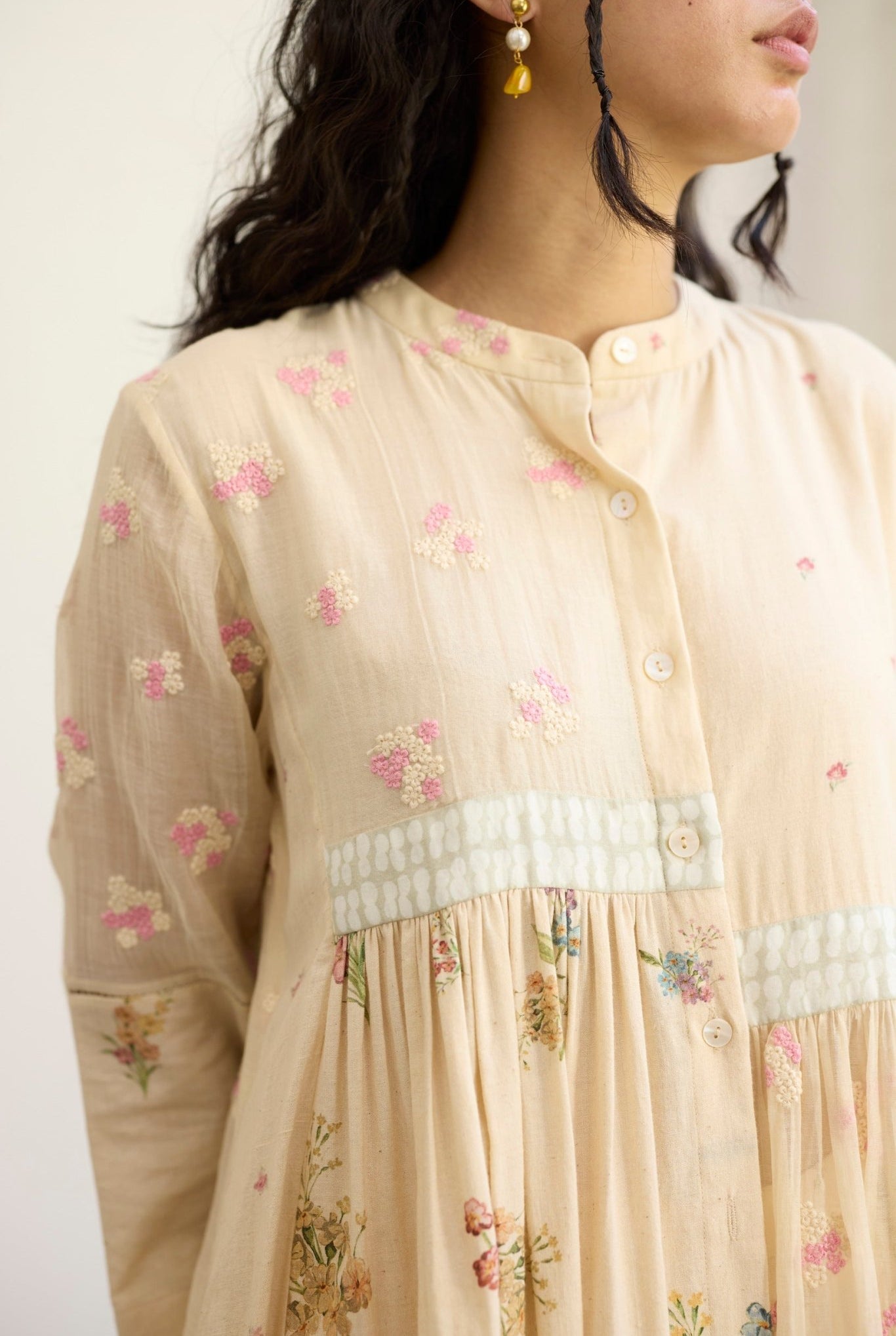 Raye Tunic Set - Ecru - CiceroniKurta Set, Everyday WearKhyati Rughani