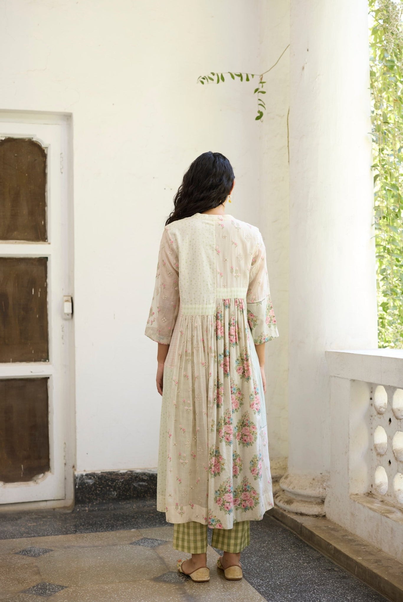 Raye Tunic Set - Off white and Pink - CiceroniKurta Set, Everyday WearKhyati Rughani