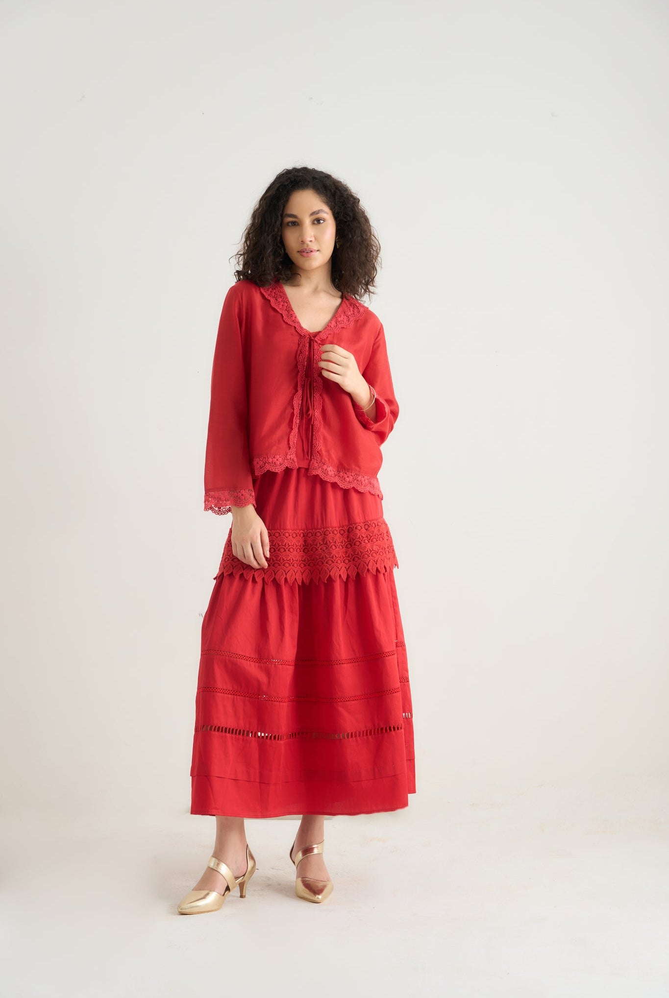 Red Beauty Skirt Set - CiceroniSkirt SetRAAS Life