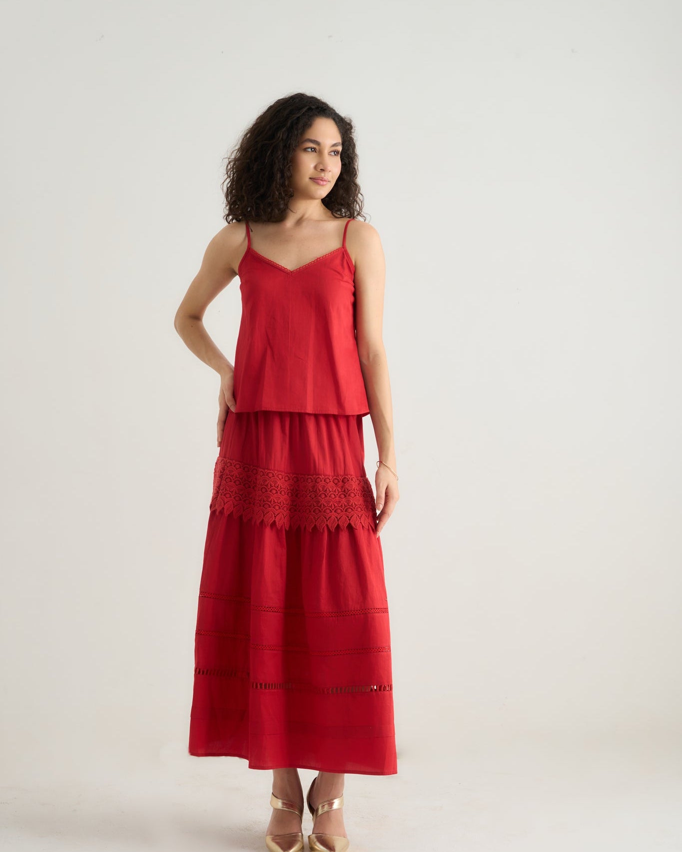 Red Beauty Skirt Top Set - CiceroniSkirt SetRAAS Life