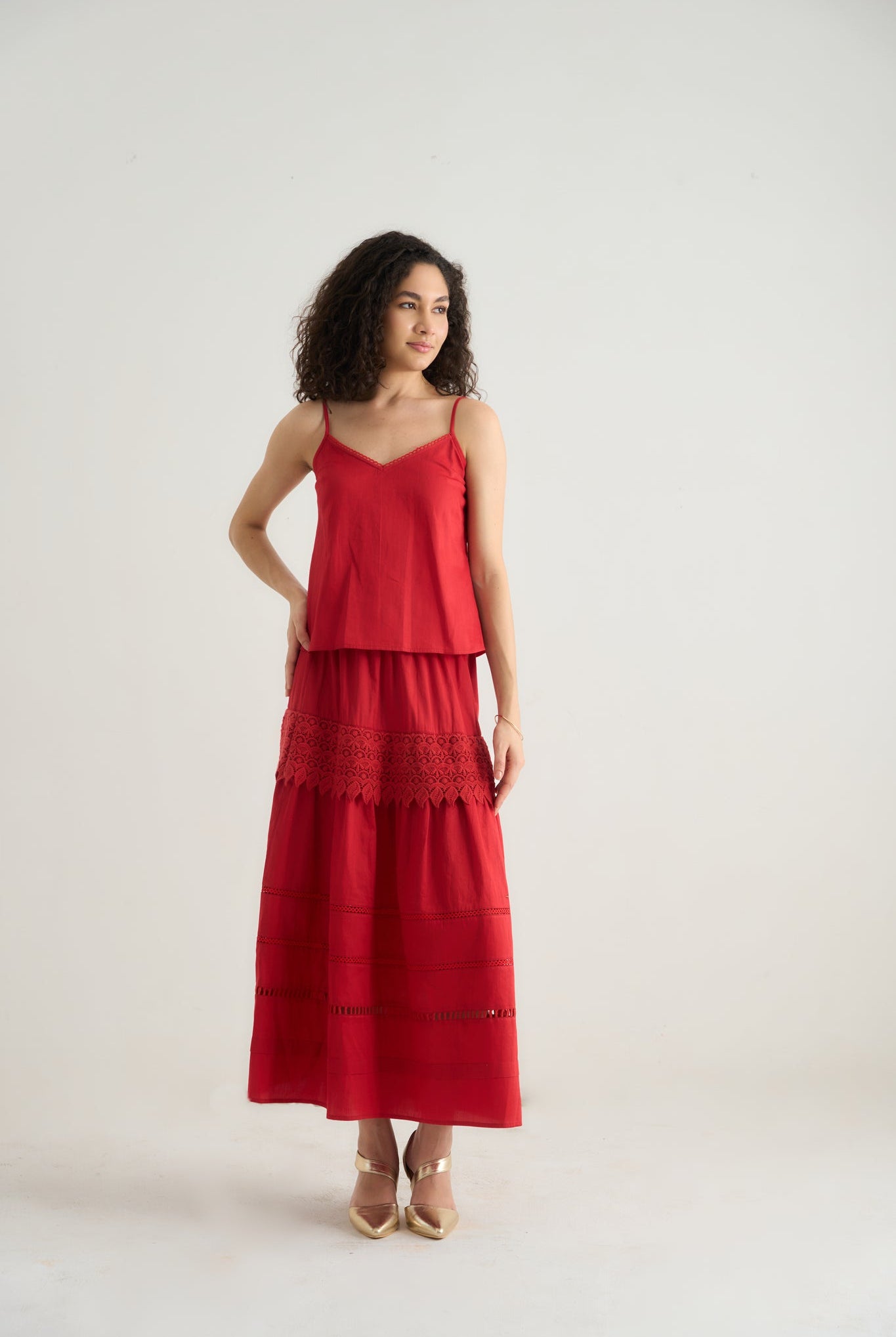 Red Beauty Skirt Top Set - CiceroniSkirt SetRAAS Life