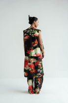 Red Florid Gilet - CiceroniJacketsTil