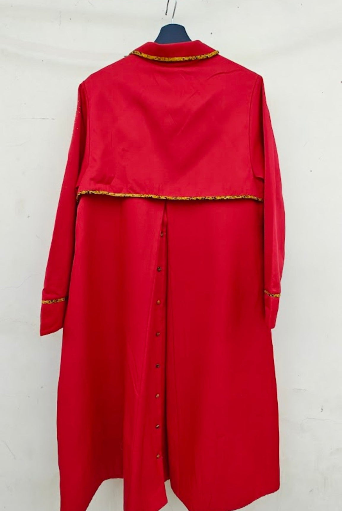 Red Impasto Trench - CiceroniJacketsTil