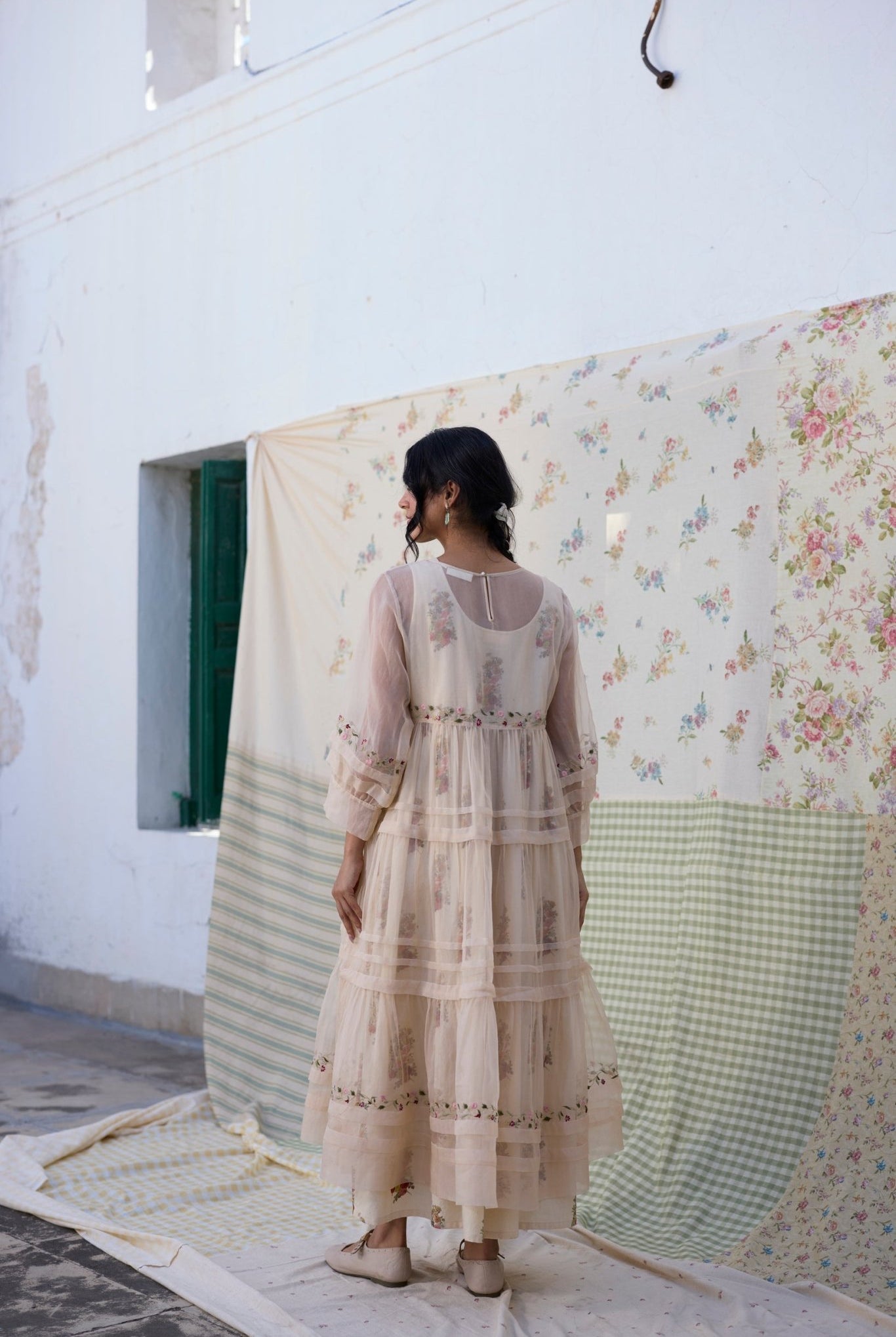 Reverie Dress - Ecru and Red - CiceroniDressesKhyati Rughani