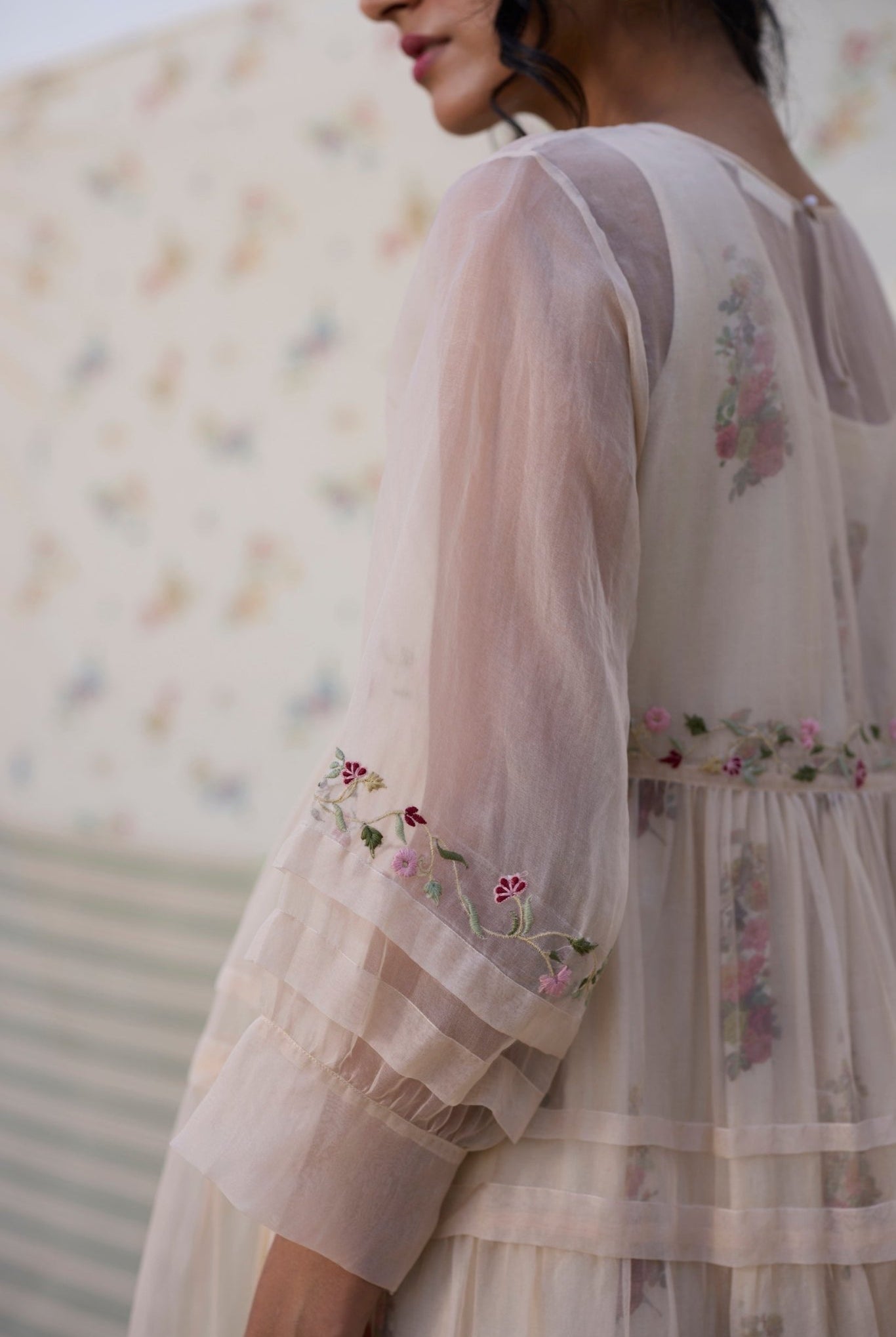 Reverie Dress - Ecru and Red - CiceroniDressesKhyati Rughani