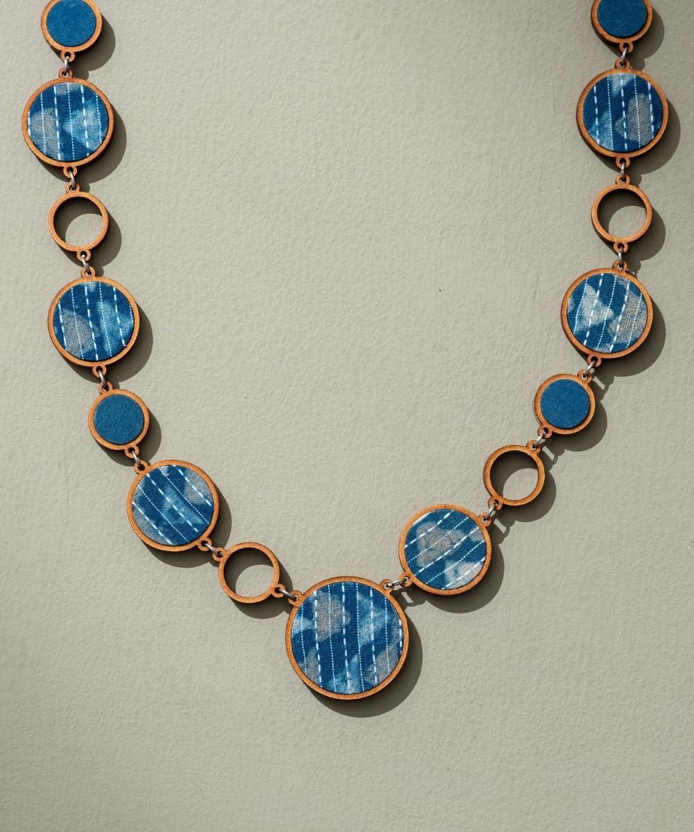 Reversible 2-In-1 Blue Black Necklace - CiceroniNecklaceWhe by Abira