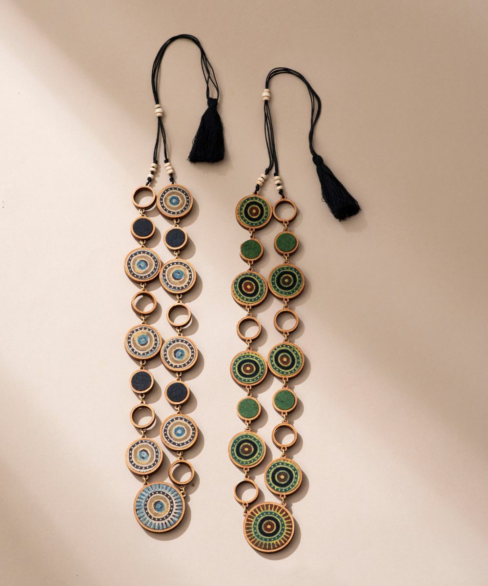 Reversible 2-In-1 Blue Green Necklace - CiceroniNecklaceWhe by Abira