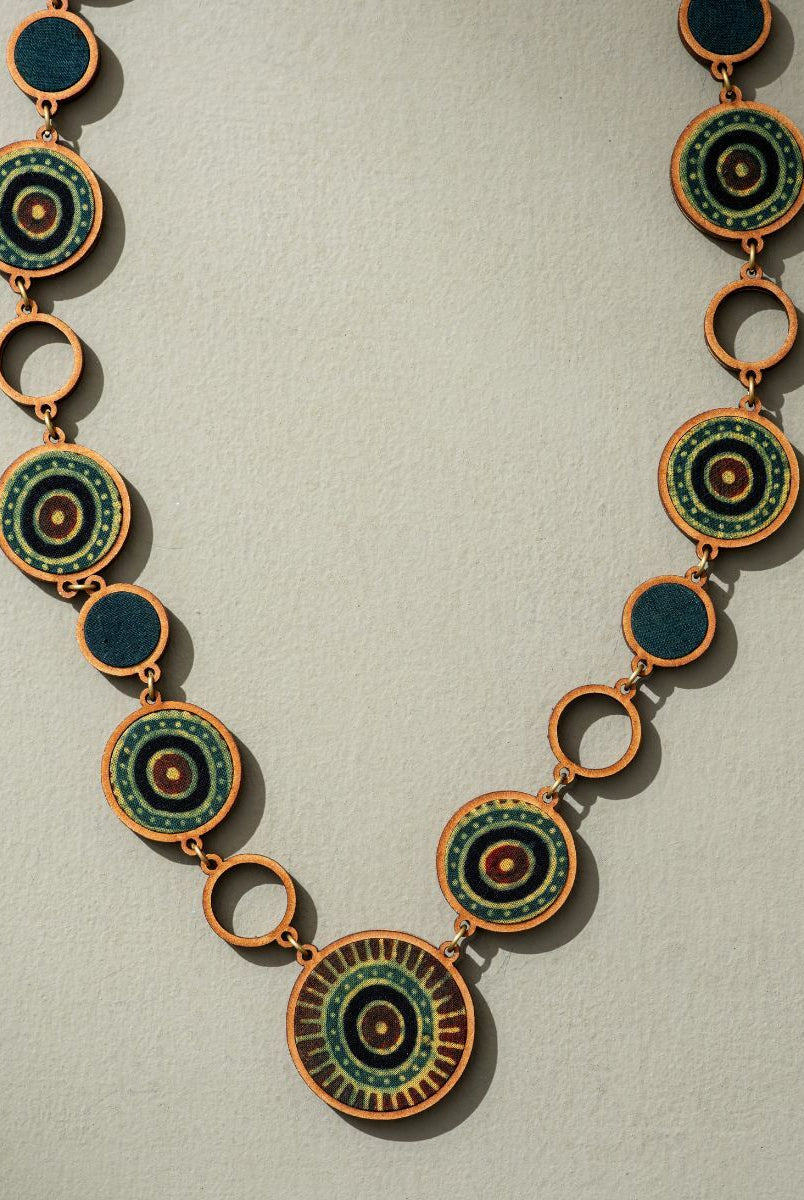 Reversible 2-In-1 Blue Green Necklace - CiceroniNecklaceWhe by Abira