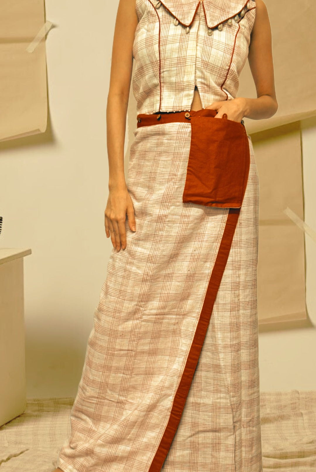 Reversible Drape Skirt - CiceroniSkirtsPrathaa