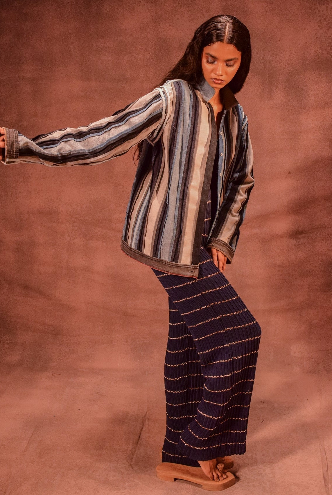 Reversible Panelled Shacket - CiceroniJacketsAnam Husain