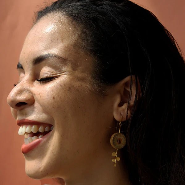 RHEA Gold Dot Fall - CiceroniEarringsBaka