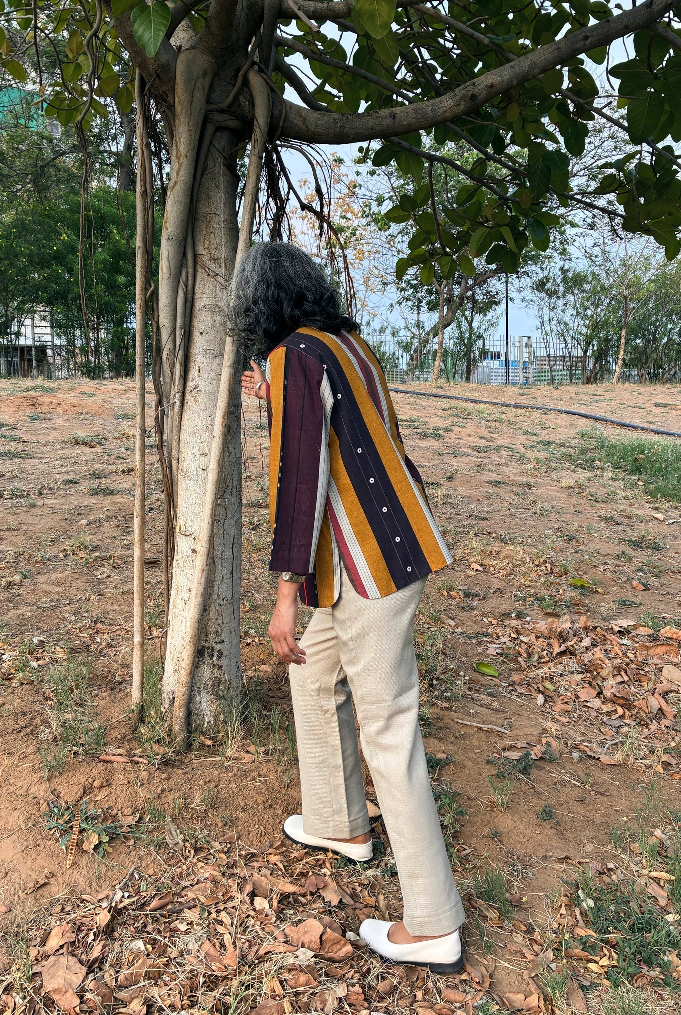 Rhea Jacket In Nadu Stripes - CiceroniJacketsNIKYTA